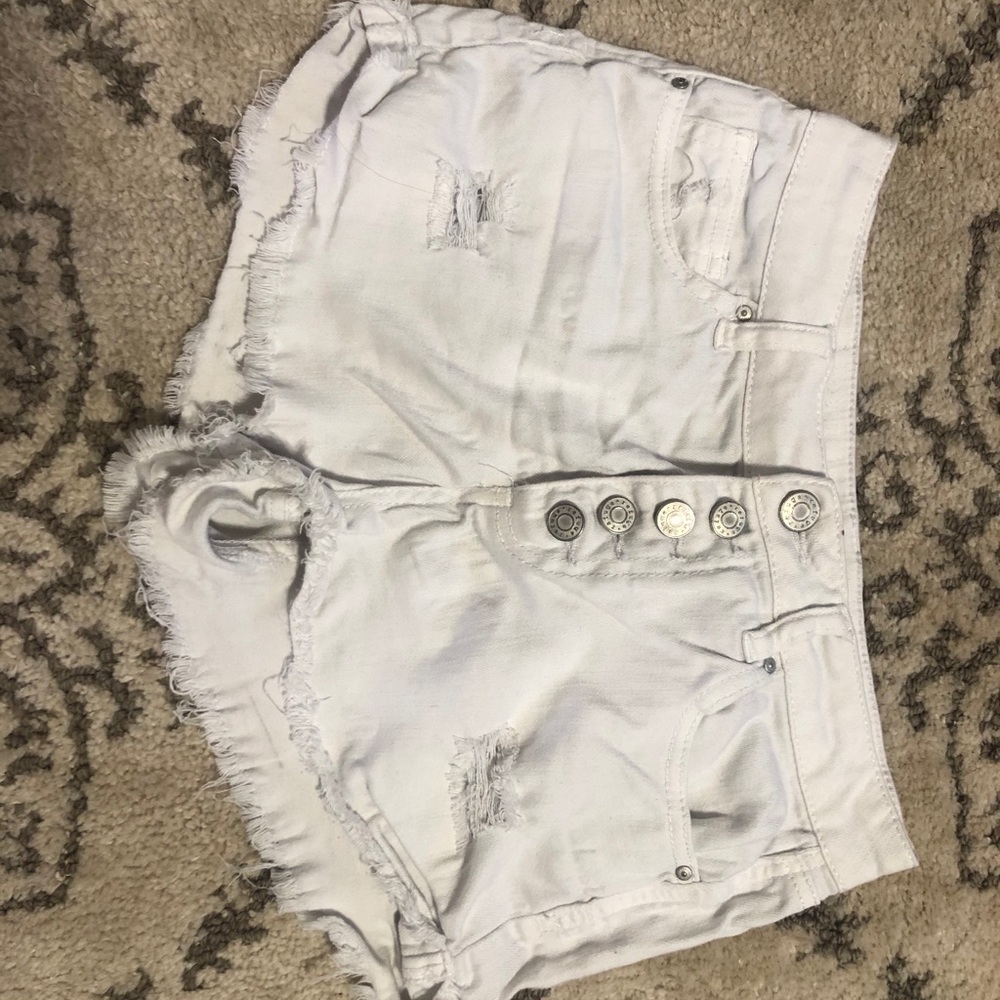 White Denim Shorts